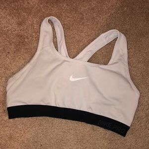 Nike Pro white sports bra